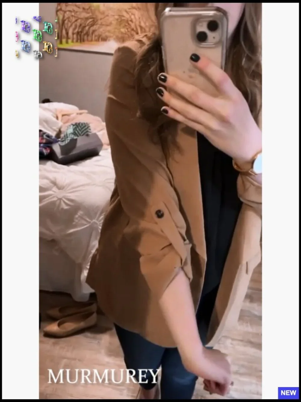 Casual Blazer Jacket Roll Up Sleeves Open Front Work Office Business Chic